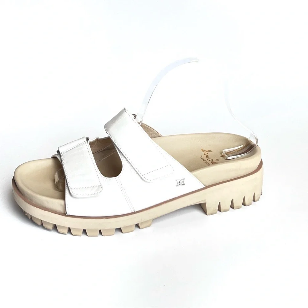 Sam Edelman Eliana Lug platform chunky slides platform white size 9 1/2 white